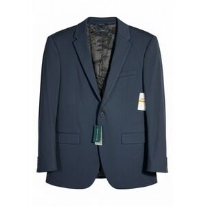 Perry Ellis Deep Navy Blue Slim Fit Suit Jacket Blazer Mens Size 44R new